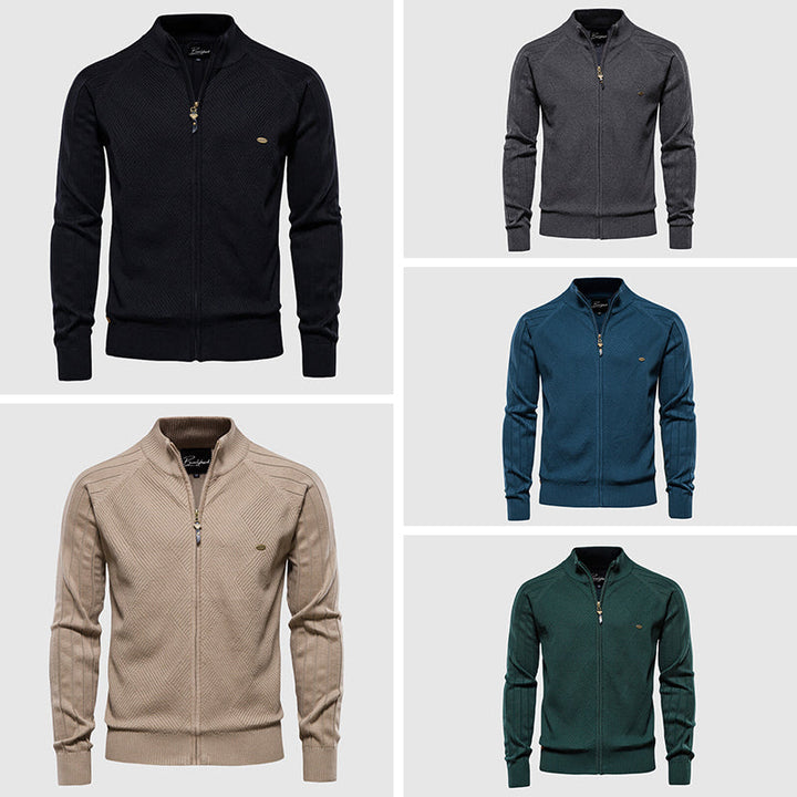 "Comfortabel heren vest in katoenmix met ritssluiting, stijlvol design, beschikbaar in meerdere kleuren."