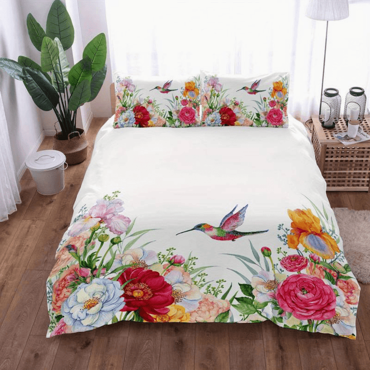 "Comfortabel kleurrijk dekbed met kussenslopen, multicolor patroon, hoogwaardig katoen voor een stijlvolle slaapkamer"