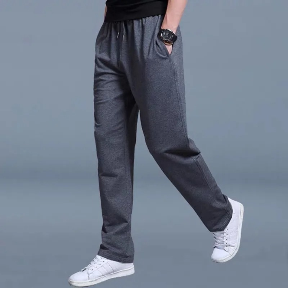 Comfortabele heren joggingbroek, zacht katoen, stijlvol design, wijde pijpen, elastische taille, verkrijgbaar in diverse kleu