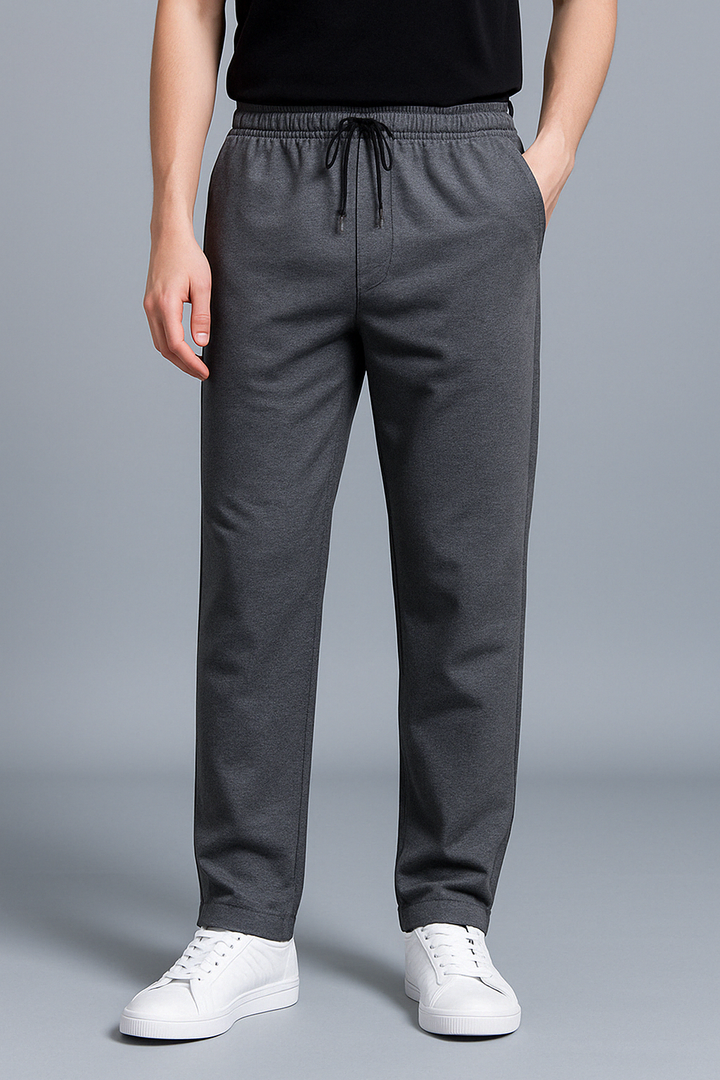 Comfortabele heren joggingbroek, zacht katoen, stijlvol design, wijde pijpen, elastische taille, verkrijgbaar in diverse kleu