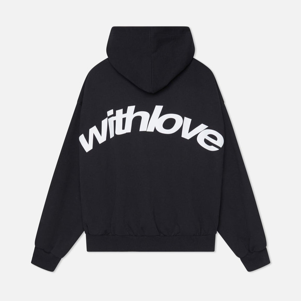 "Comfortabele oversized hoodie met geel detail, trendy casual stijl voor dames, gemaakt van zacht katoen, Withlove design."