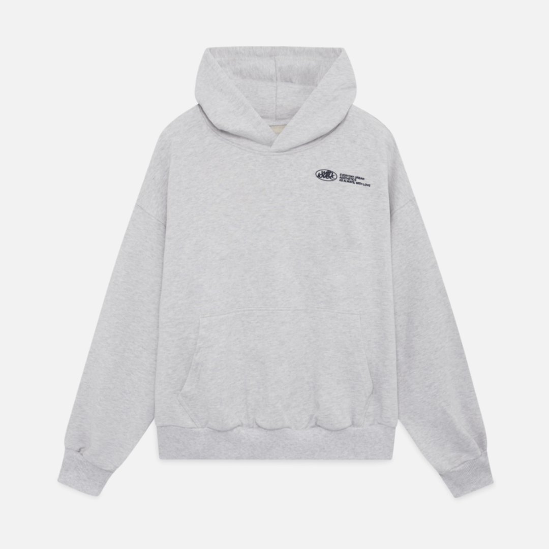 "Comfortabele oversized hoodie met geel detail, trendy casual stijl voor dames, gemaakt van zacht katoen, Withlove design."