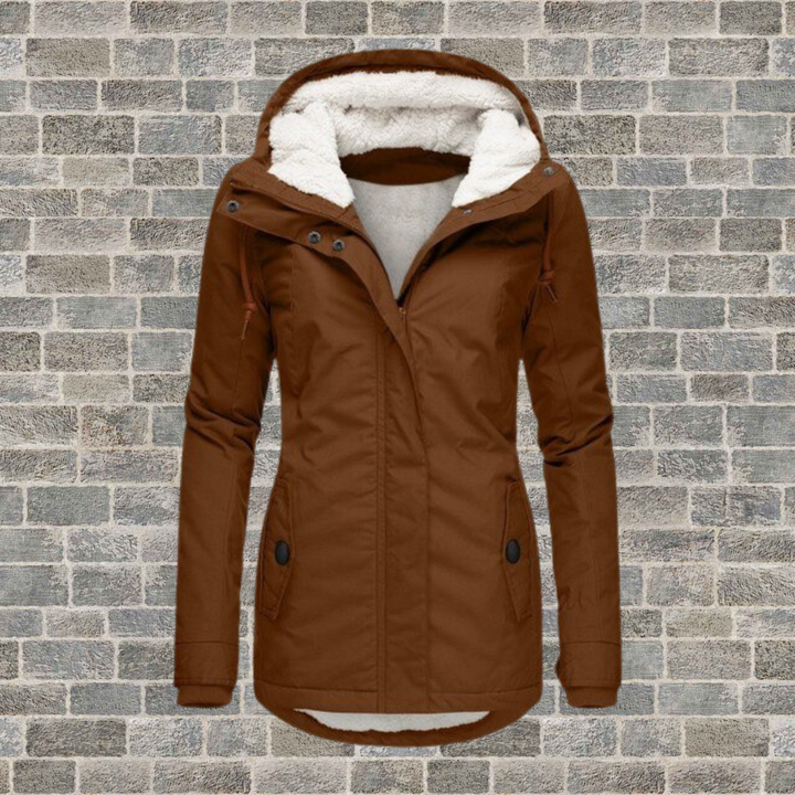 "Comfortabele winterjas met capuchon, waterdicht en stijlvol ontwerp voor dames, bescherming tegen regen in diverse kleuren."