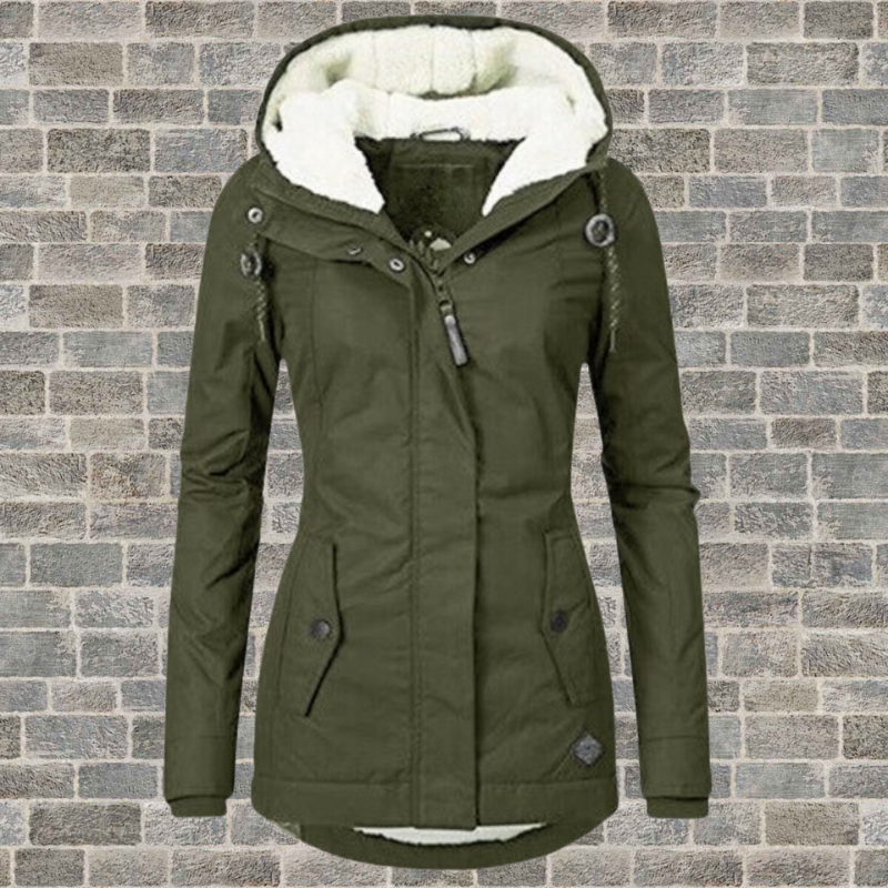 "Comfortabele winterjas met capuchon, waterdicht en stijlvol ontwerp voor dames, bescherming tegen regen in diverse kleuren."