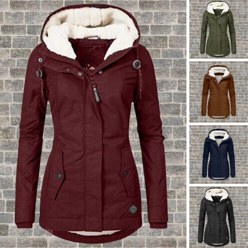 "Comfortabele winterjas met capuchon, waterdicht en stijlvol ontwerp voor dames, bescherming tegen regen in diverse kleuren."