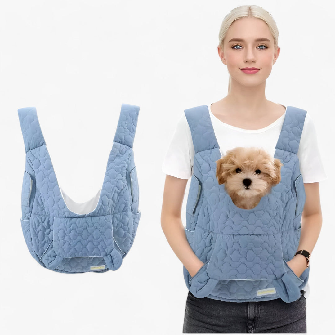 "ComfortPaws huisdier draagtas, ruim, waterdicht, blauw, ergonomisch voor katten en kleine honden tot 10 kg"