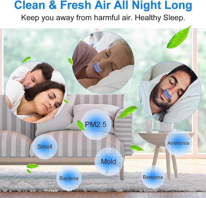 "Compact Micro CPAP apparaat voor snurk- en apneuverlichting, draagbaar en comfortabel voor thuis en onderweg."