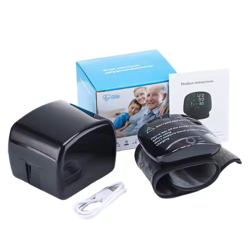Compacte en draagbare polsbloeddrukmeter met LED-display en automatische meting, geschikt voor nauwkeurige gezondheidscontrol
