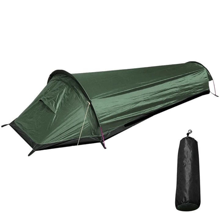 "Compacte waterdichte ultralichte tent 1-persoons, slank ontwerp, ideaal voor solo kampeertochten en snel opzetten."