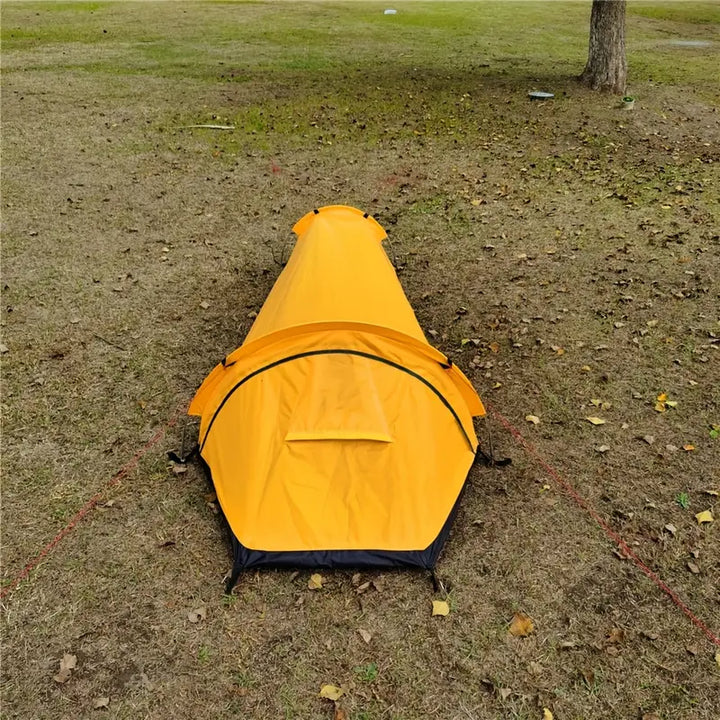 "Compacte waterdichte ultralichte tent 1-persoons, slank ontwerp, ideaal voor solo kampeertochten en snel opzetten."