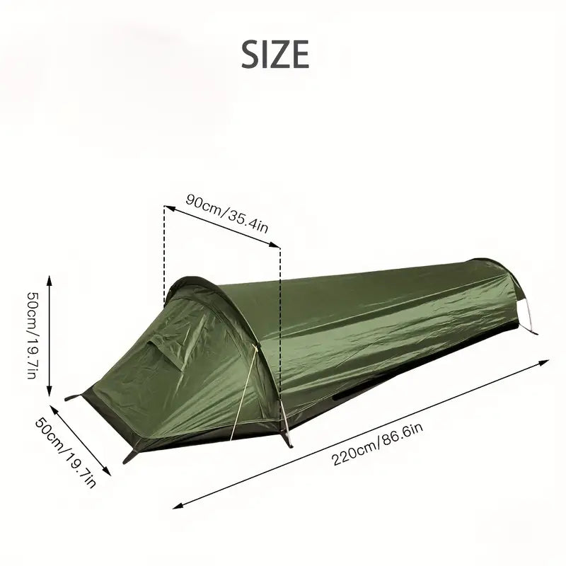 "Compacte waterdichte ultralichte tent 1-persoons, slank ontwerp, ideaal voor solo kampeertochten en snel opzetten."