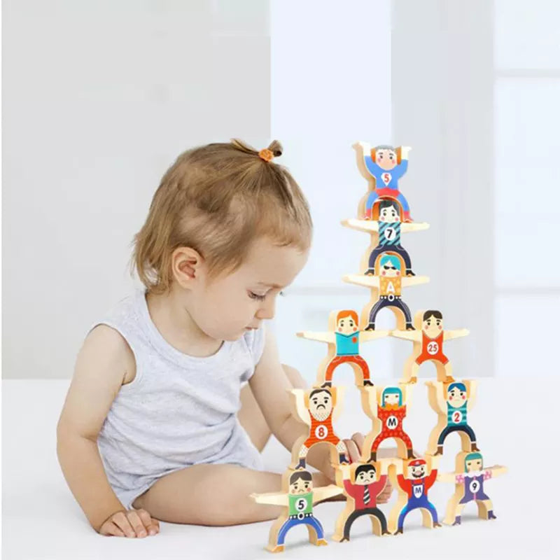 "Creatief en kleurrijk Woods™ Stapelspel voor kinderen, bevordert vaardigheden en plezier met veilige, niet-toxische material