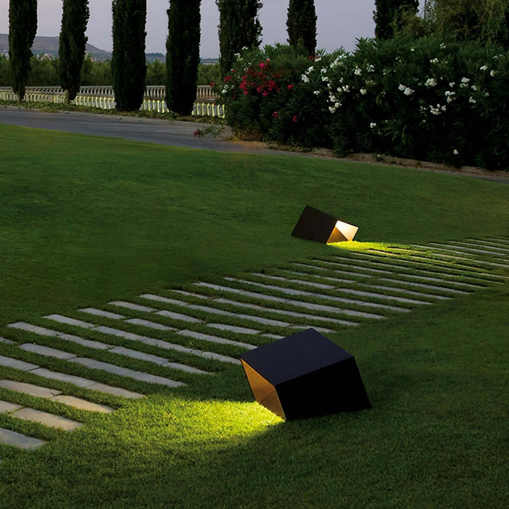 Kubusvormige Tuinlamp op Solar Energie