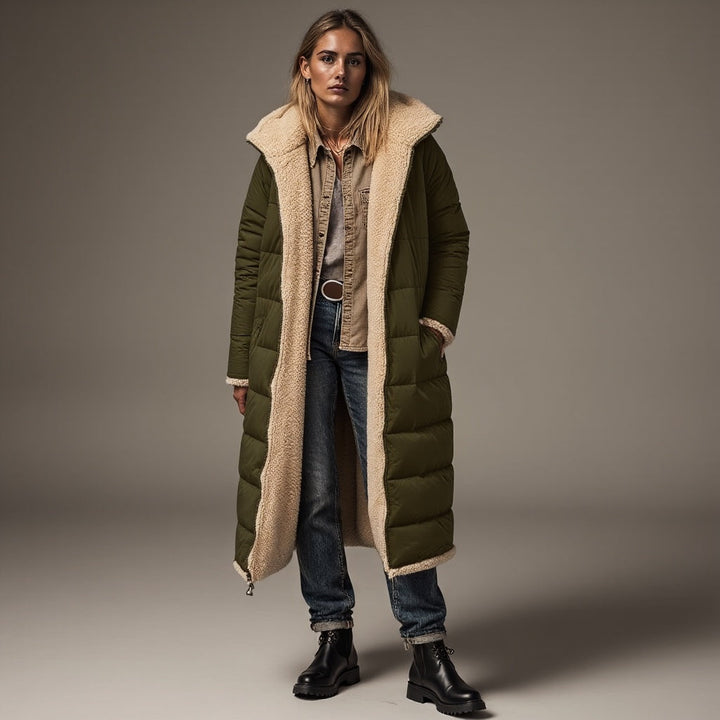 "Dames fleecejas wintermode, stijlvolle warme jas met zachte fleece, lichtgrijs met klassieke pasvorm voor casual en chique o