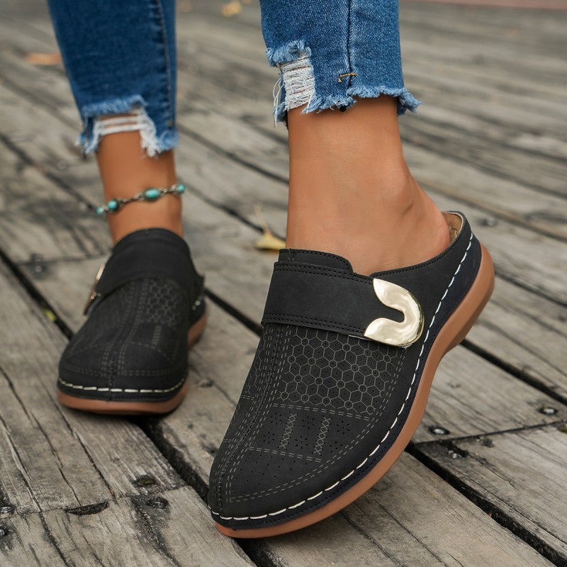 "Dames orthopedische comfortschoenen in lichtbruin, ademend en lichtgewicht, met comfortabele dempende zool."