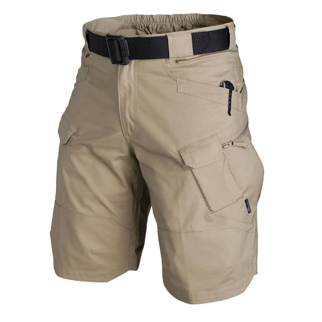 "Dames outdoor cargo shorts, waterdicht en ademend, met ruime zakken. Comfortabel, flexibel design in olijfgroene kleur."