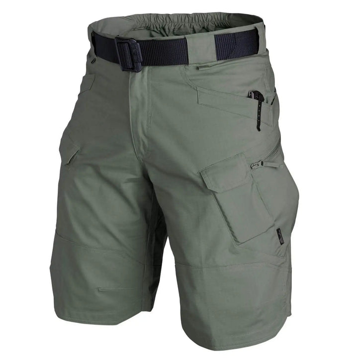 "Dames outdoor cargo shorts, waterdicht en ademend, met ruime zakken. Comfortabel, flexibel design in olijfgroene kleur."