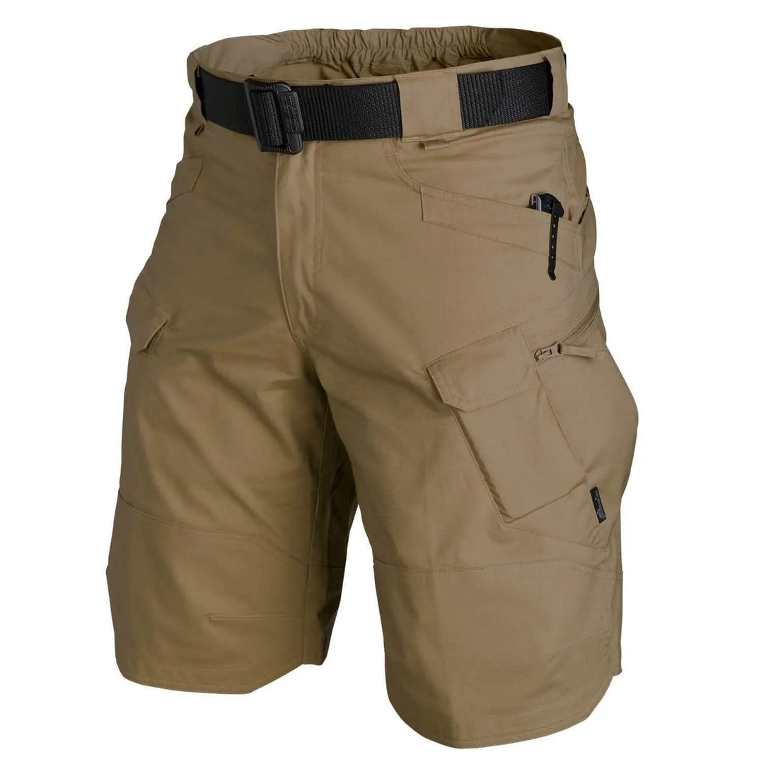 "Dames outdoor cargo shorts, waterdicht en ademend, met ruime zakken. Comfortabel, flexibel design in olijfgroene kleur."