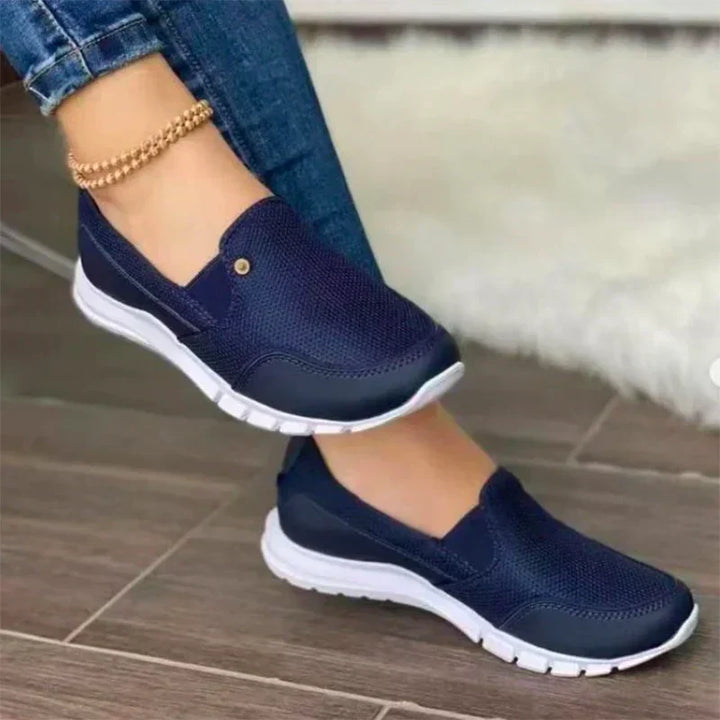 "Dames slip-on diabetesschoenen, orthopedisch ontwerp, ademend textiel, antislip zool, verkrijgbaar in beige, roze, zwart, bl