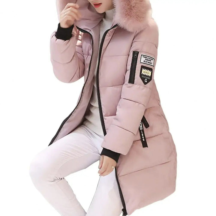 "Dames winterjas casual, wit, modieus en warm, ideaal voor koude seizoenen, veelzijdig en comfortabel ontwerp."