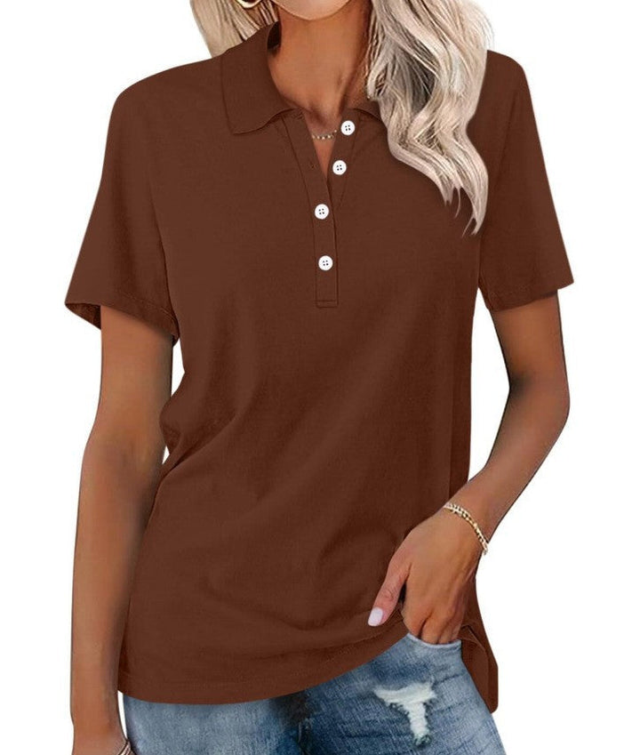 "Dameskatoenen polo shirt, ademend en comfortabel, tijdloze stijl, perfecte pasvorm voor casual en formele gelegenheden."