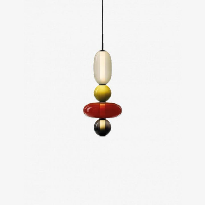 Moderne Hanglamp met Gekleurd Glas
