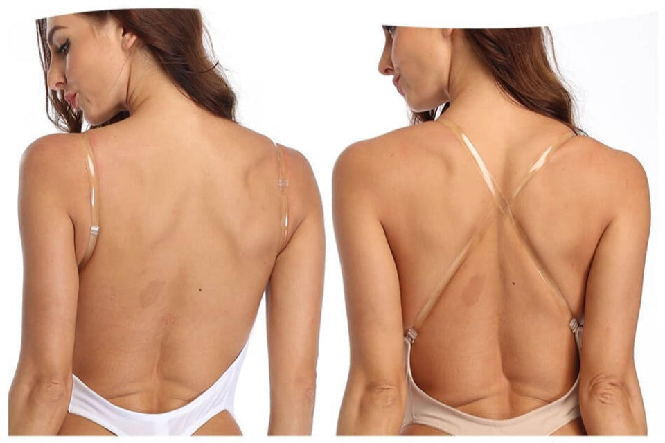 "Diepe V rugloze body shaper voor dames, naadloos en comfortabel, onzichtbaar onder kleding, open rug ontwerp, beige kleur."