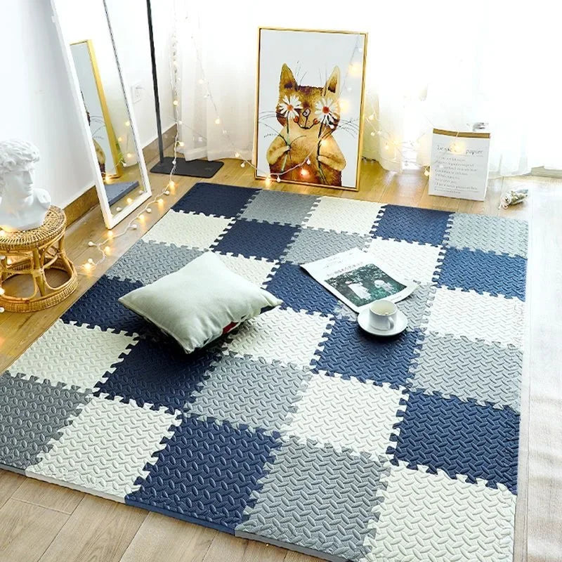 "Dikke, veilige, kleurrijke baby speelmat met patroon, ideaal voor speel- en leeromgeving. Schokabsorberend en aanpasbaar."