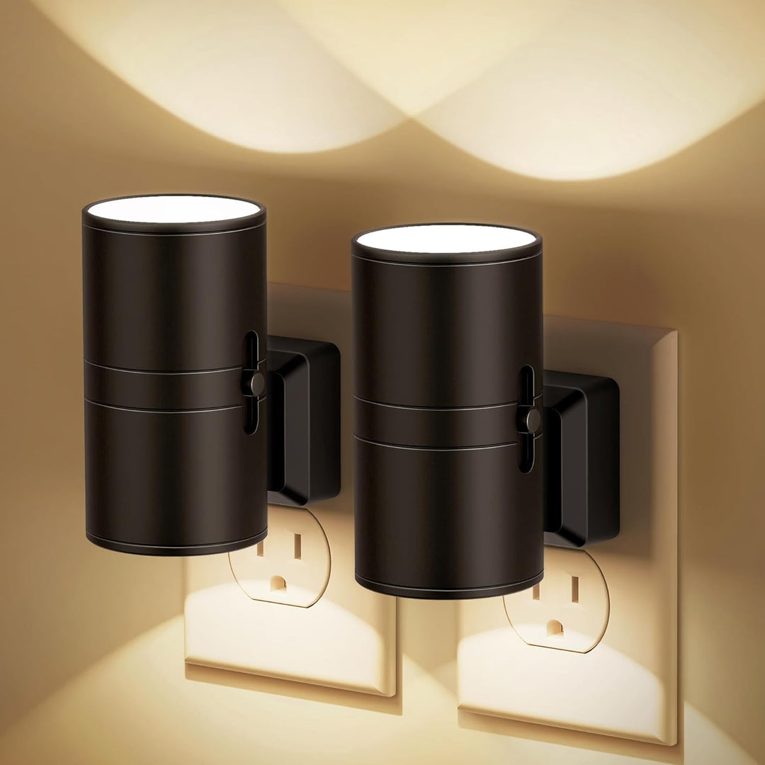 "Dimbare LED nachtlamp met moderne schemersensor, compact en energiezuinig, ideaal voor sfeerverlichting thuis."