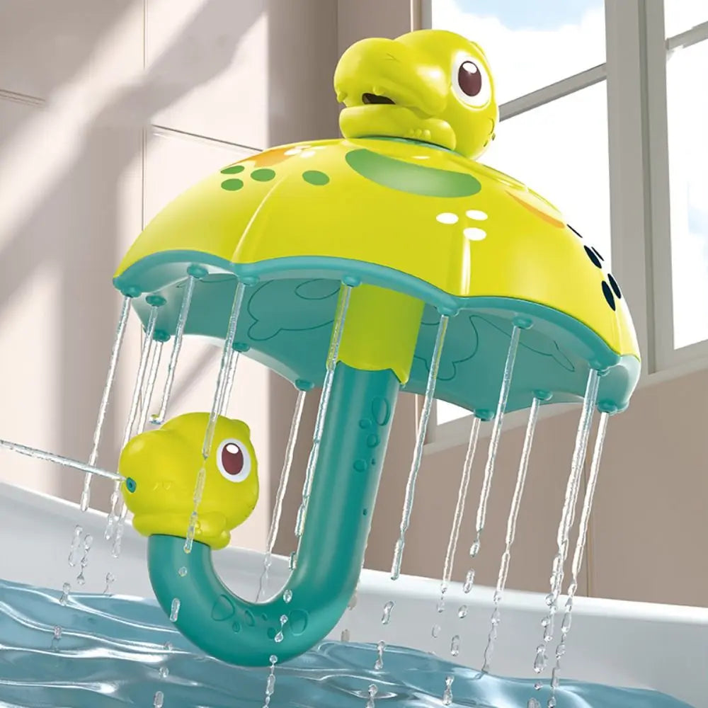 "Dino Shower Spin badspeeltje, kleurrijk ontwerp, vrolijke dinofiguur, veilig ABS-materiaal, ideaal voor kinderen in bad."