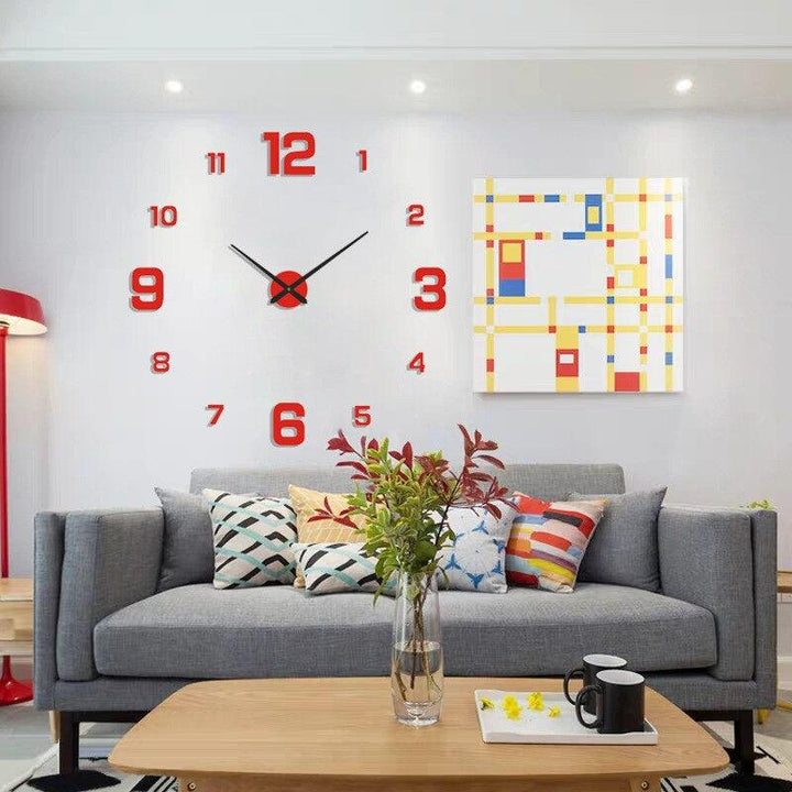 "DIY wandklok met unieke, creatieve ontwerpen in zwart, rood, goud en lichtgevend. Voeg stijl toe aan elke kamer."