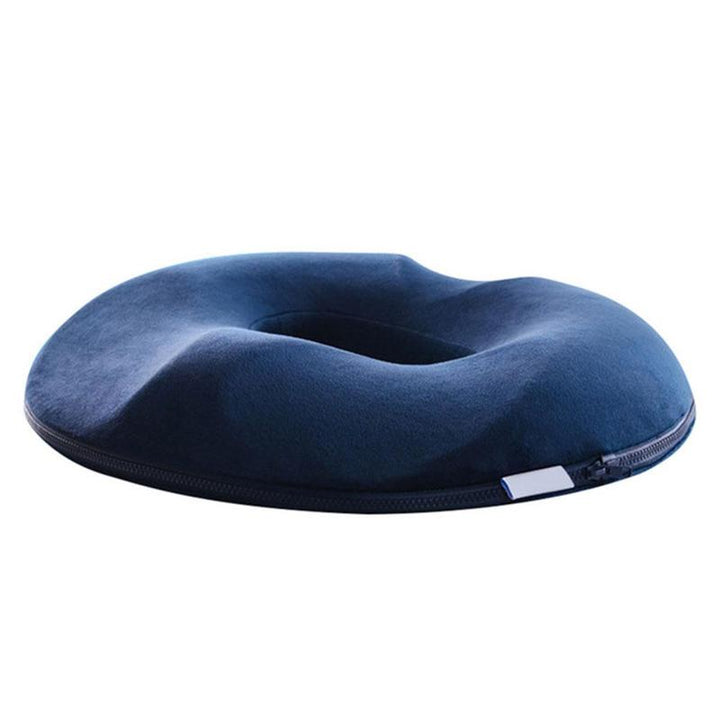 Donut kussen voor stuitpijn, traagschuim, cirkelvorm, blauw, ondersteunend en comfortabel, geschikt voor stoelen.