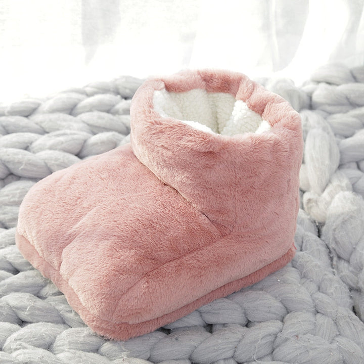 "Draadloze elektrische voetverwarmer met USB, pluche fleece, grijs, verstelbare warmtestanden, voor ultiem comfort."