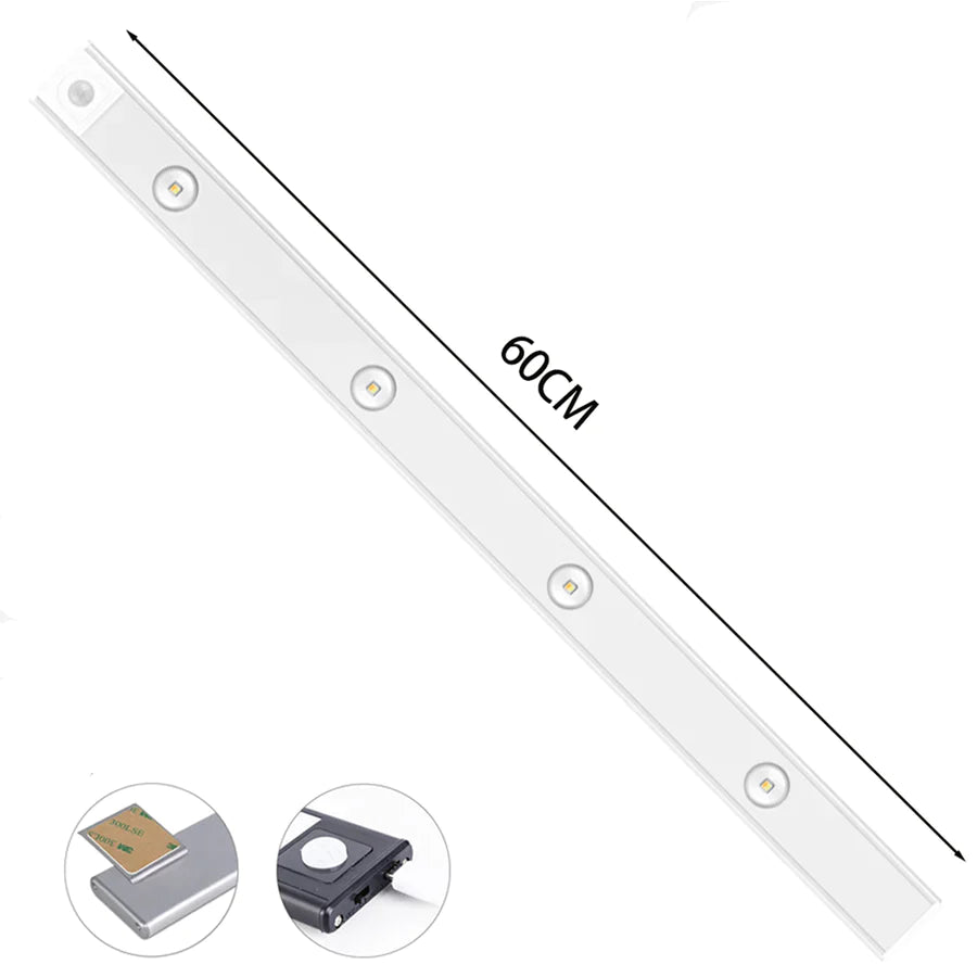 "Draadloze LED-lamp met bewegingssensor, verstelbare kleur, modern design voor tuinverlichting en sfeervolle ambiance."