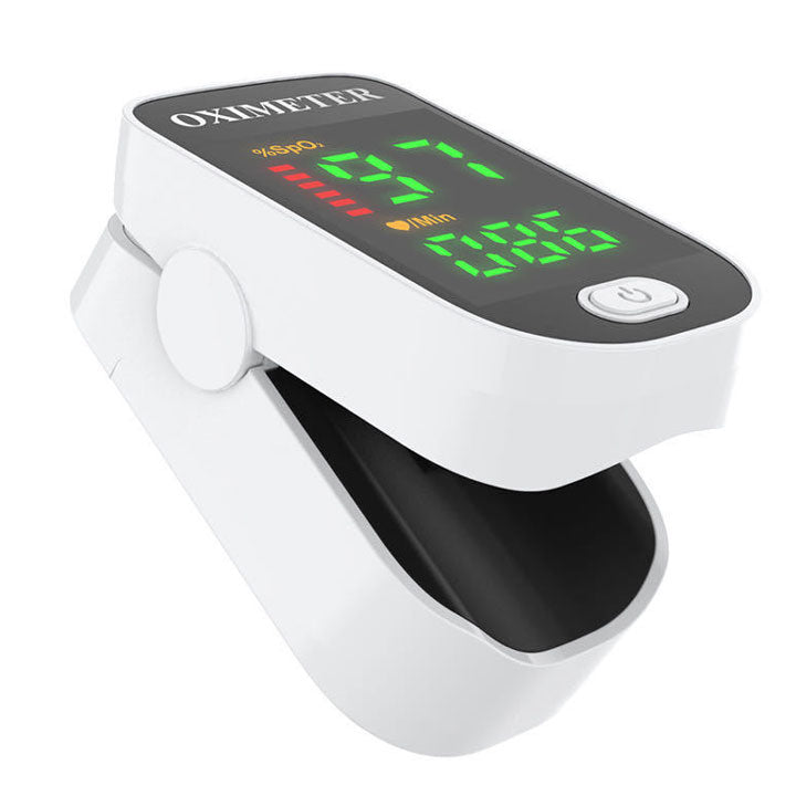 "Draagbaar niet-invasief glucosemeter met groot LED scherm, zilverkleurig, voor pijnloze en nauwkeurige metingen."