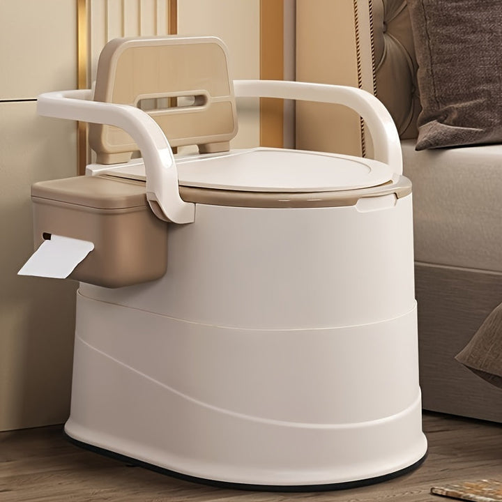 Draagbaar urinaal voor volwassenen, geurresistent en ergonomisch, ideaal voor ouderen en zwangere vrouwen onderweg.