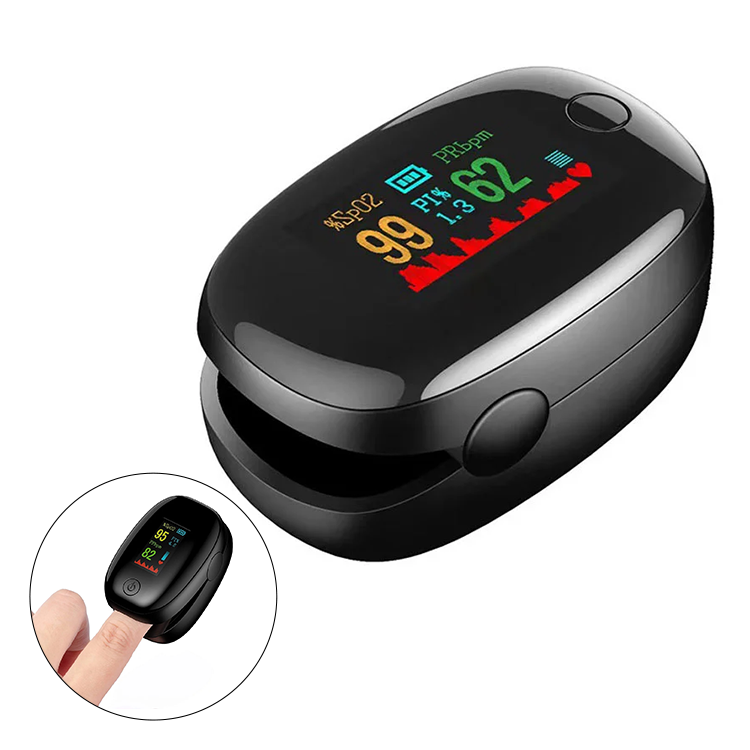 "Draagbare Onyx-meter met groot LED-scherm, meet nauwkeurig hartslag en zuurstofniveau, compact en gebruiksvriendelijk."
