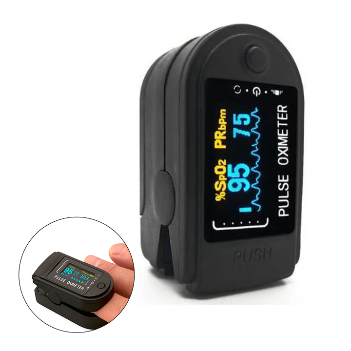 "Draagbare Onyx-meter met groot LED-scherm, meet nauwkeurig hartslag en zuurstofniveau, compact en gebruiksvriendelijk."