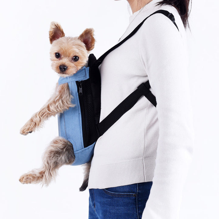 "Draagzak huisdier ergonomisch en veilig, ideaal voor kleine honden, zacht materiaal, verstelbare banden, trendy kleuren."