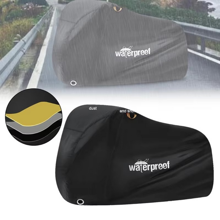 "Duurzame waterdichte fietshoes met driedelig ontwerp en slotgat, beschermt tegen alle weersomstandigheden, eenvoudig te beve
