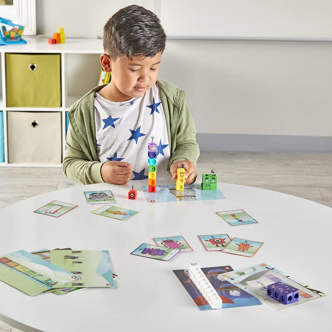 "Educatief speelgoed MathLink Cubes Numberblocks 1-10, kleurrijke stapelbare blokken voor kleuters om basismath te leren."