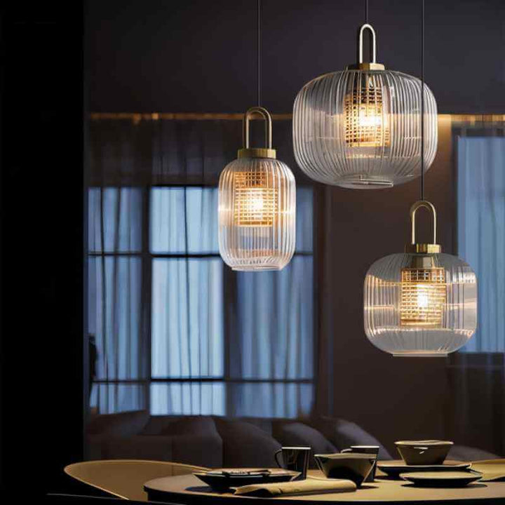 Hanglamp met Glazen Kap - Sfeervolle Verlichting