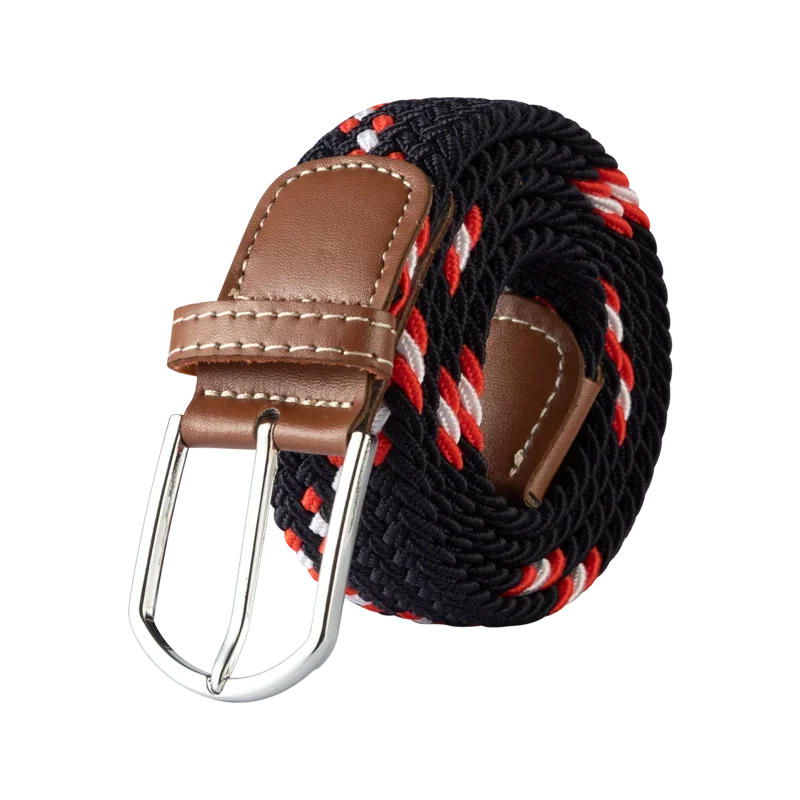 "Elastische lederen riem met stijlvolle gesp, uniseks, luxe uitstraling, perfect voor dagelijks gebruik en sportieve outfits.
