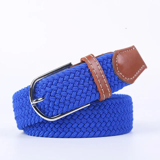 "Elastische lederen riem met stijlvolle gesp, uniseks, luxe uitstraling, perfect voor dagelijks gebruik en sportieve outfits.