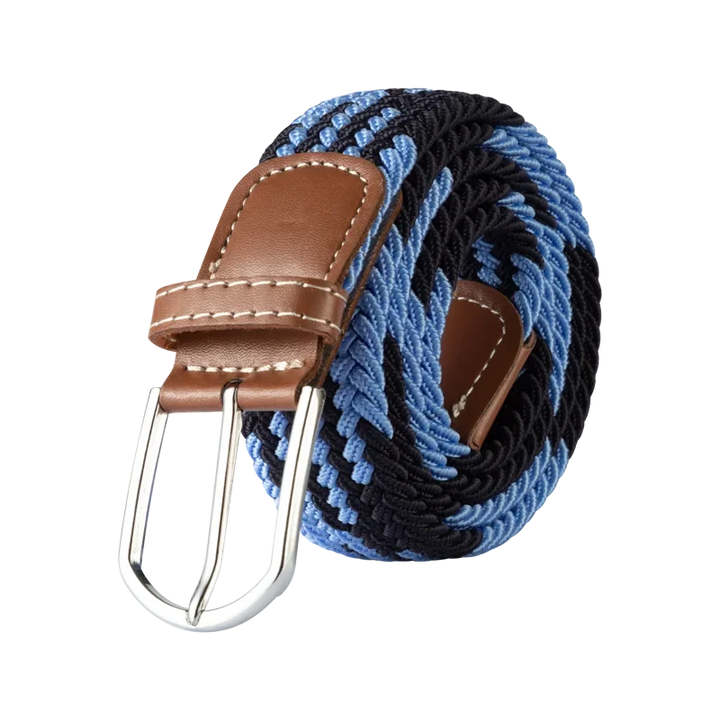 "Elastische lederen riem met stijlvolle gesp, uniseks, luxe uitstraling, perfect voor dagelijks gebruik en sportieve outfits.
