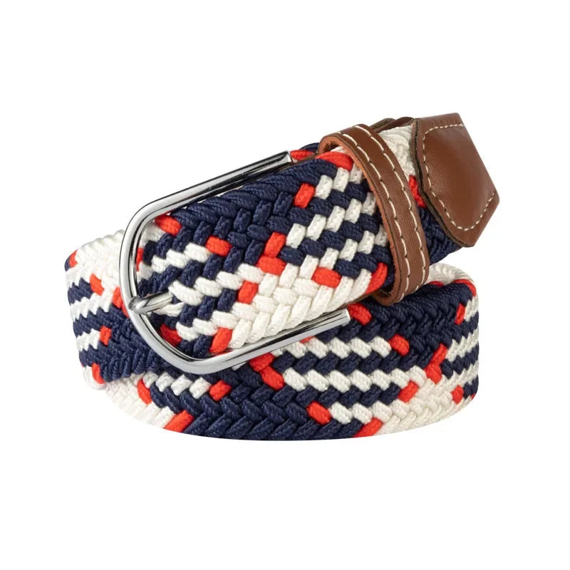 "Elastische lederen riem met stijlvolle gesp, uniseks, luxe uitstraling, perfect voor dagelijks gebruik en sportieve outfits.