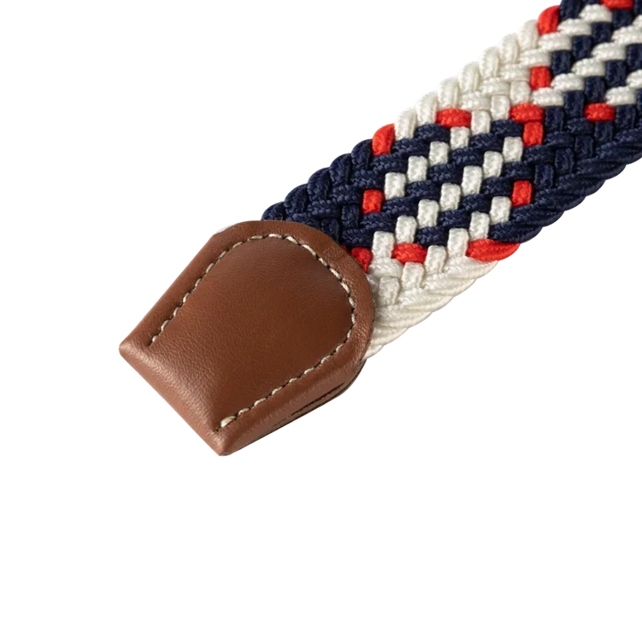 "Elastische lederen riem met stijlvolle gesp, uniseks, luxe uitstraling, perfect voor dagelijks gebruik en sportieve outfits.