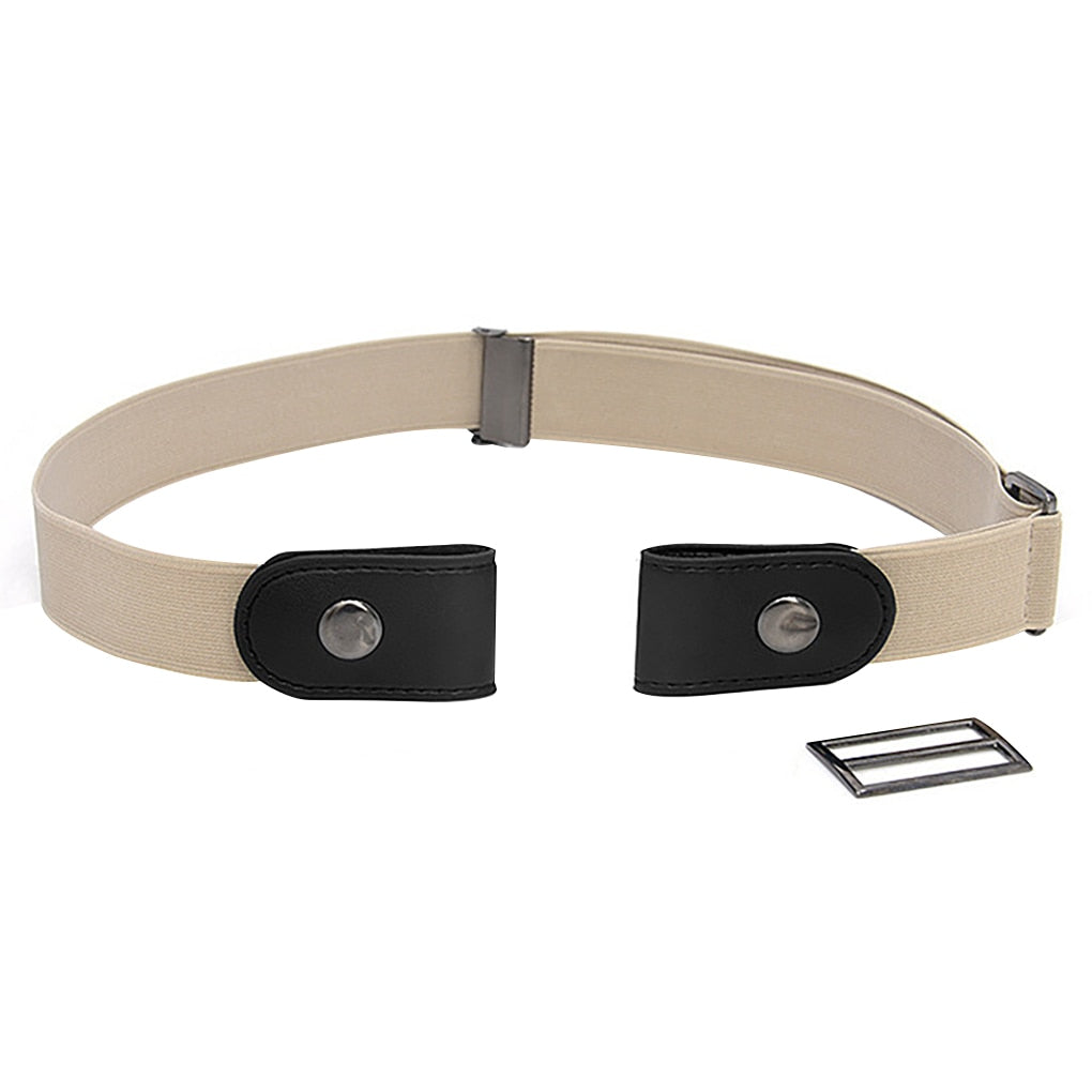 "Elastische tailleband zonder gesp voor dames, comfortabel en minimalistisch ontwerp, ideaal voor alledaags gebruik."