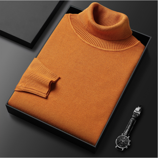 "Elegant ademende heren coltrui, warm en comfortabel, verkrijgbaar in diverse kleuren en maten voor koude seizoenen."