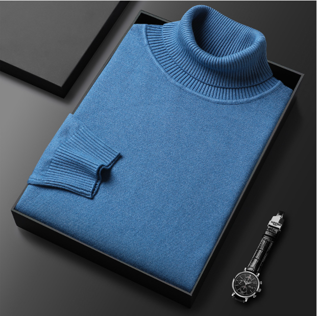 "Elegant ademende heren coltrui, warm en comfortabel, verkrijgbaar in diverse kleuren en maten voor koude seizoenen."